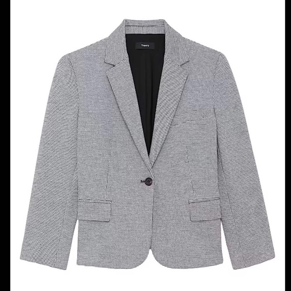 Theory Shrunken Women’s Blazer in Houndstooth
